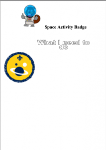 Beaver Space Badge